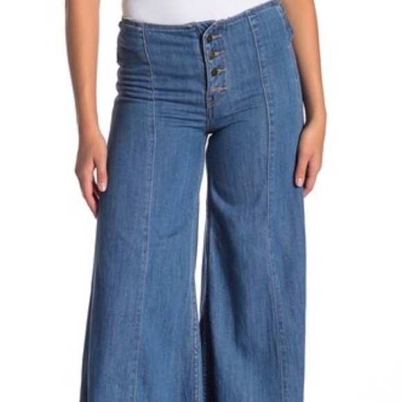 NWT FP Wide Leg Button Jean - Picture 3 of 7
